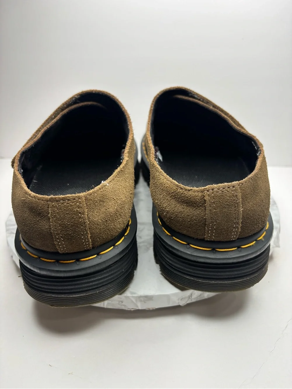 Size 12- Dr. Martens Zebzag Anywair mules featuring a suede upper